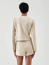 Solid Button Front Jacket & Wrap Skort